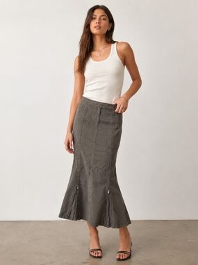 Sandwich Utility Maxi Skirt